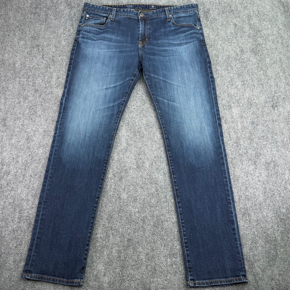 AG Adriano Goldschmied Jeans Mens 40x34 (Fits 40x33.5) Blue Tellis Slim Stretch